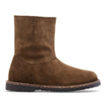 Uppsala Zip Shearling Suede Leather Narrow - Dark Tea