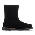 Uppsala Zip Shearling Suede Leather Narrow - Black