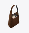 Romy Suede Hobo Bag - Dark Cocoa