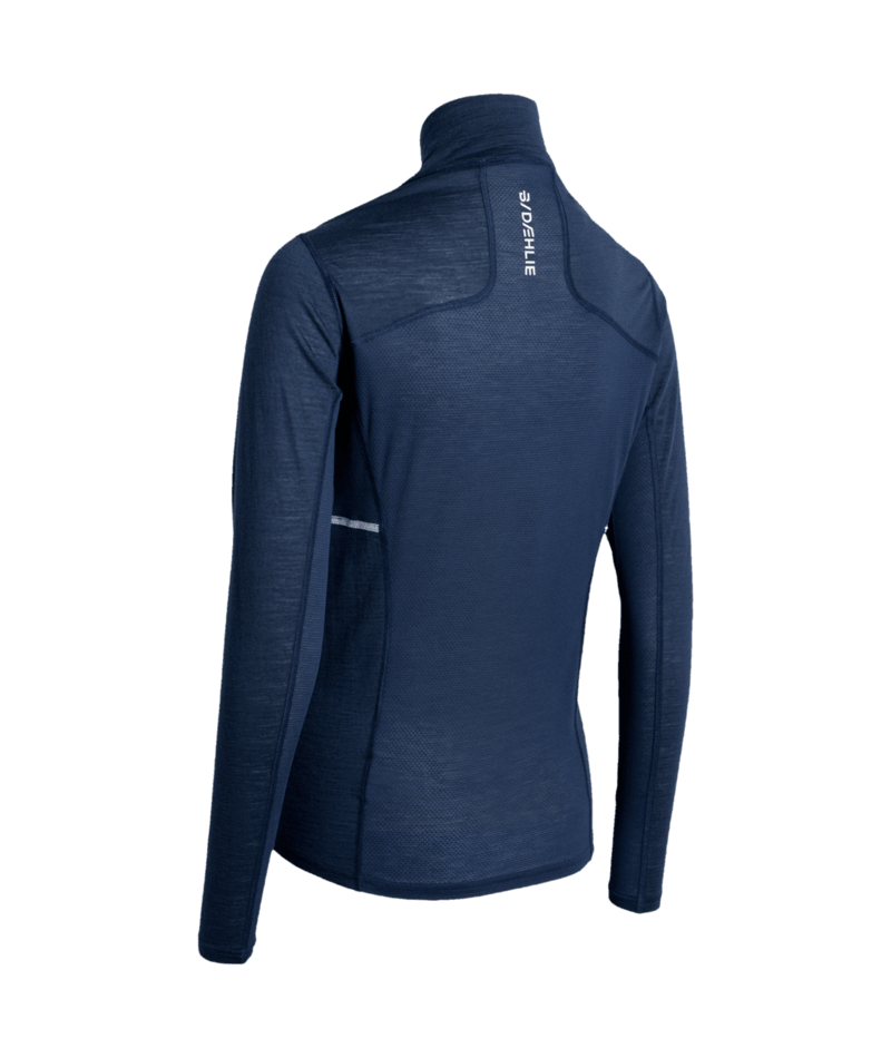 Performance Wool Half Zip - Marinblå