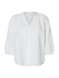 Cleo-Alberta Linen Blend Shirt - Bright White