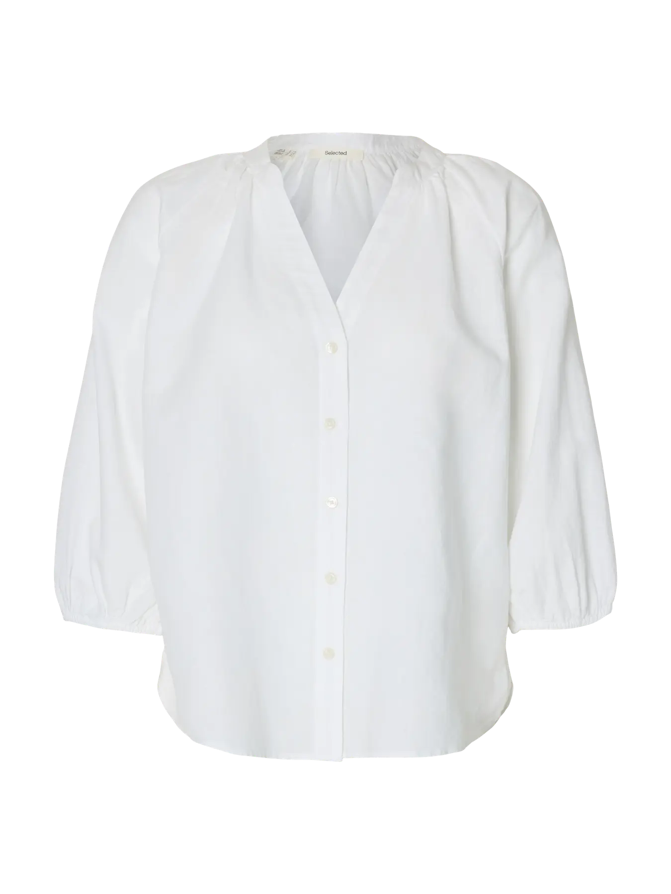 Cleo-Alberta Linen Blend Shirt - Bright White