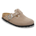 Boston Rivet Suede Leather Narrow - Taupe