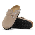 Boston Rivet Suede Leather Narrow - Taupe