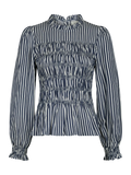 Possa Big Stripe Blouse - Marinblå