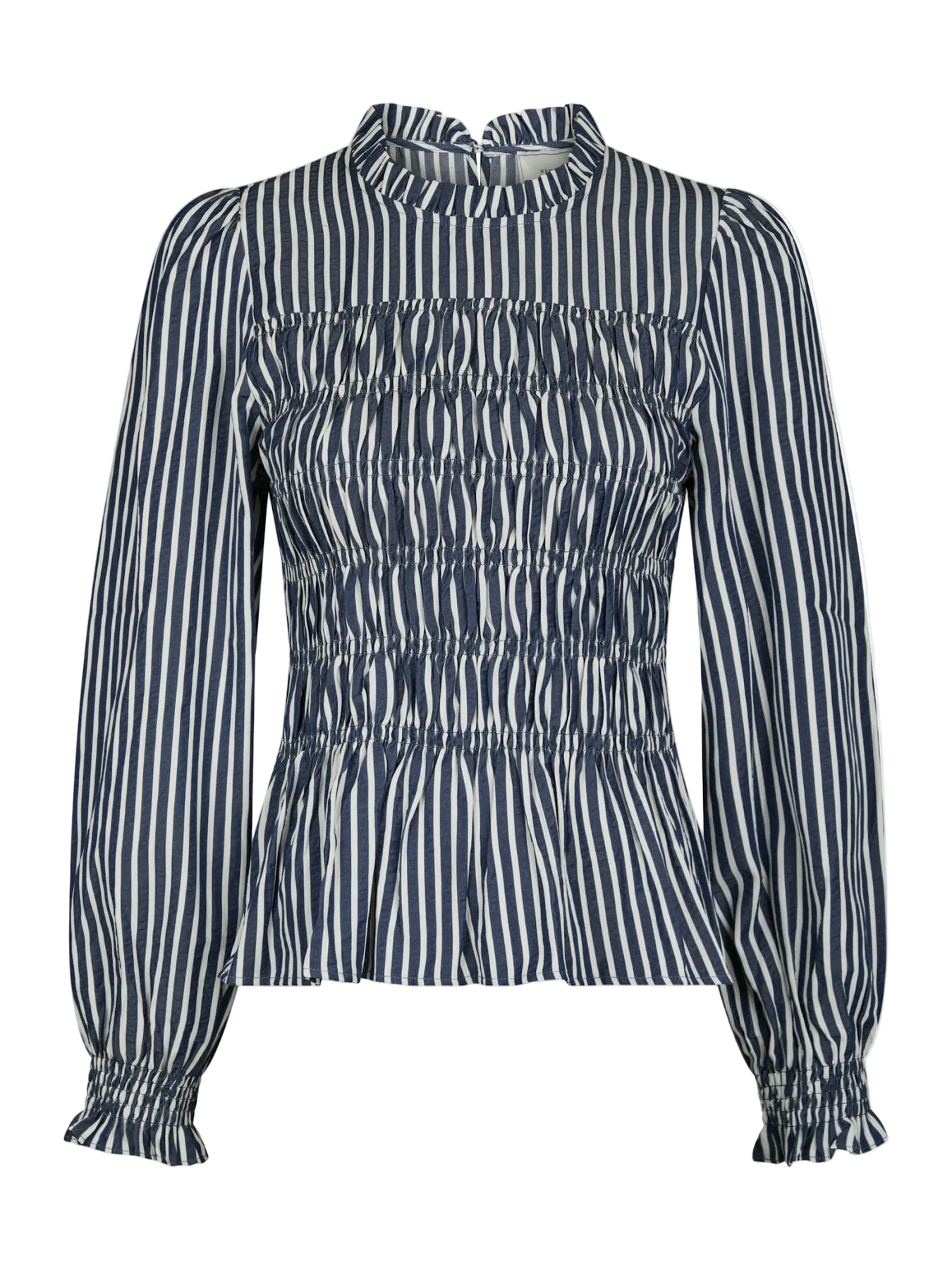 Possa Big Stripe Blouse - Marinblå