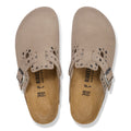 Boston Rivet Suede Leather Narrow - Taupe
