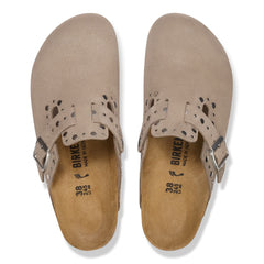 Boston Rivet Suede Leather Narrow - Taupe