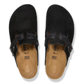 Boston Braided Suede Leather Narrow - Svart