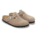 Boston Rivet Suede Leather Narrow - Taupe