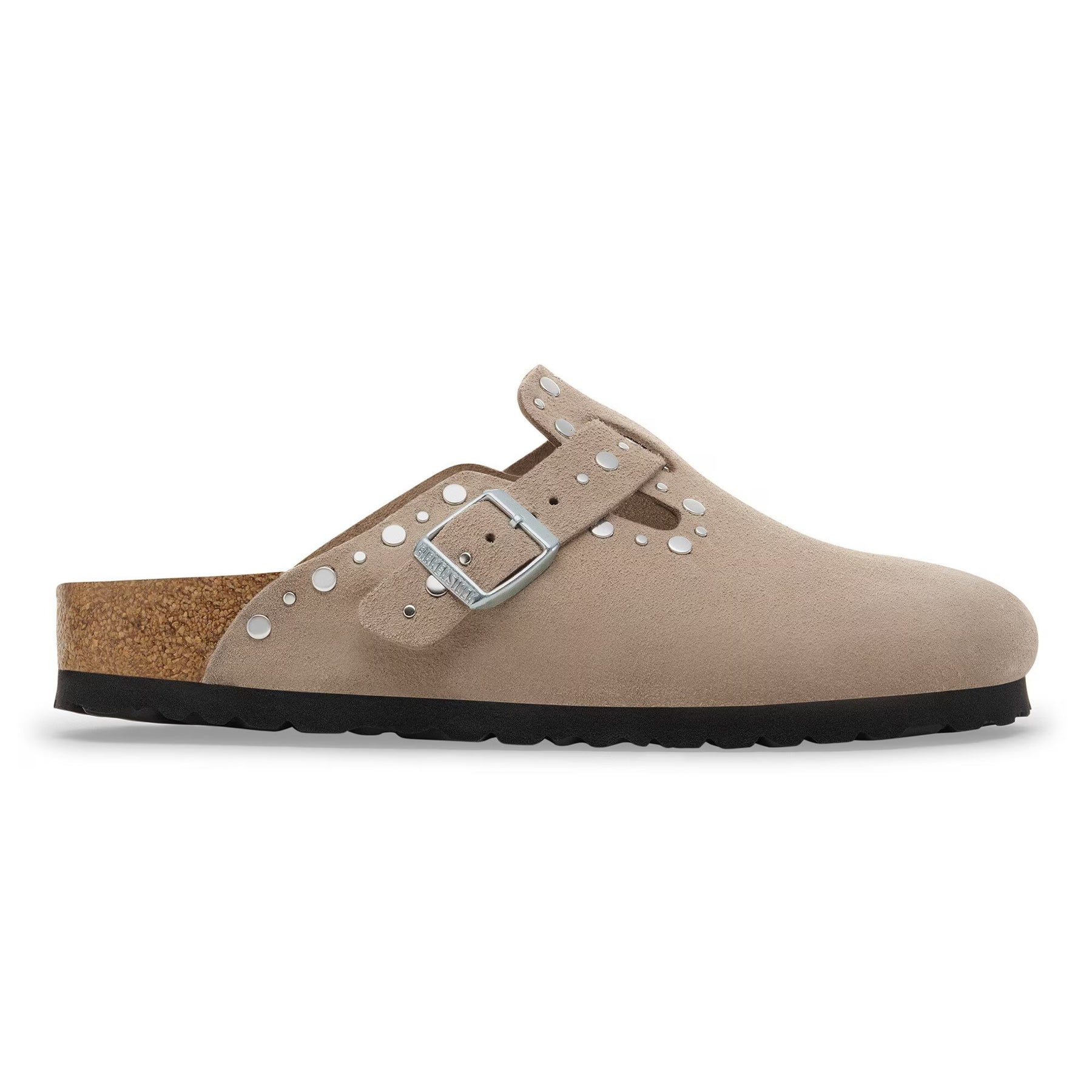 Boston Rivet Suede Leather Narrow - Taupe