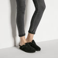 Boston Shearling Suede Leather Narrow - Svart