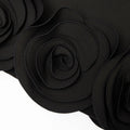 Crepe 3D Flower Mini Dress - Svart