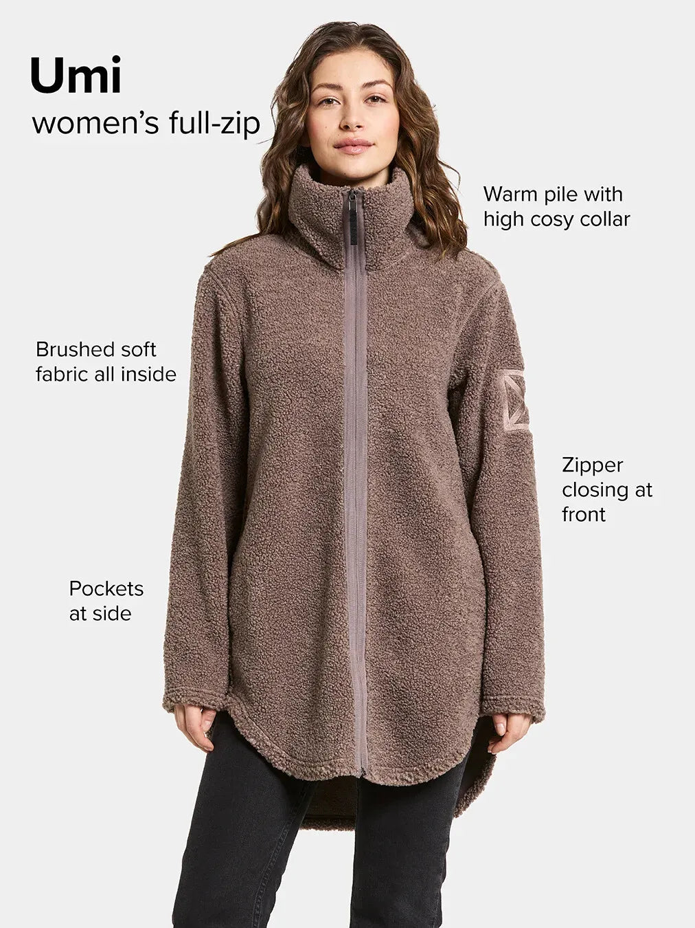 Umi Full-Zip Fleece 3 - Brun