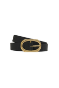 Small Signature Link Belt - Black With Gold
