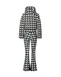 Polar Flare Ski Suit - B&W Houndstooth