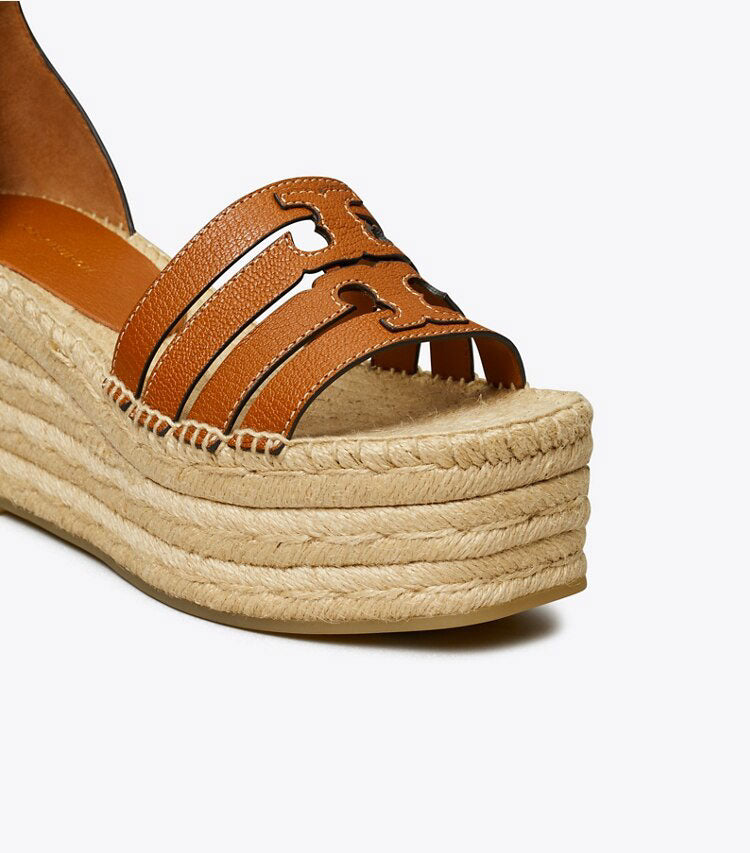 Ines Cage Wedge Espadrille 80mm - Bourbon