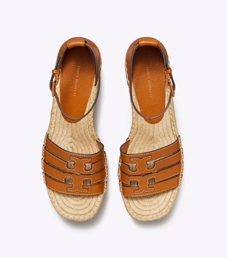 Ines Cage Wedge Espadrille 80mm - Bourbon