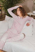 Robertson Classic Velour Zip Hoodie - Cherry Blossom