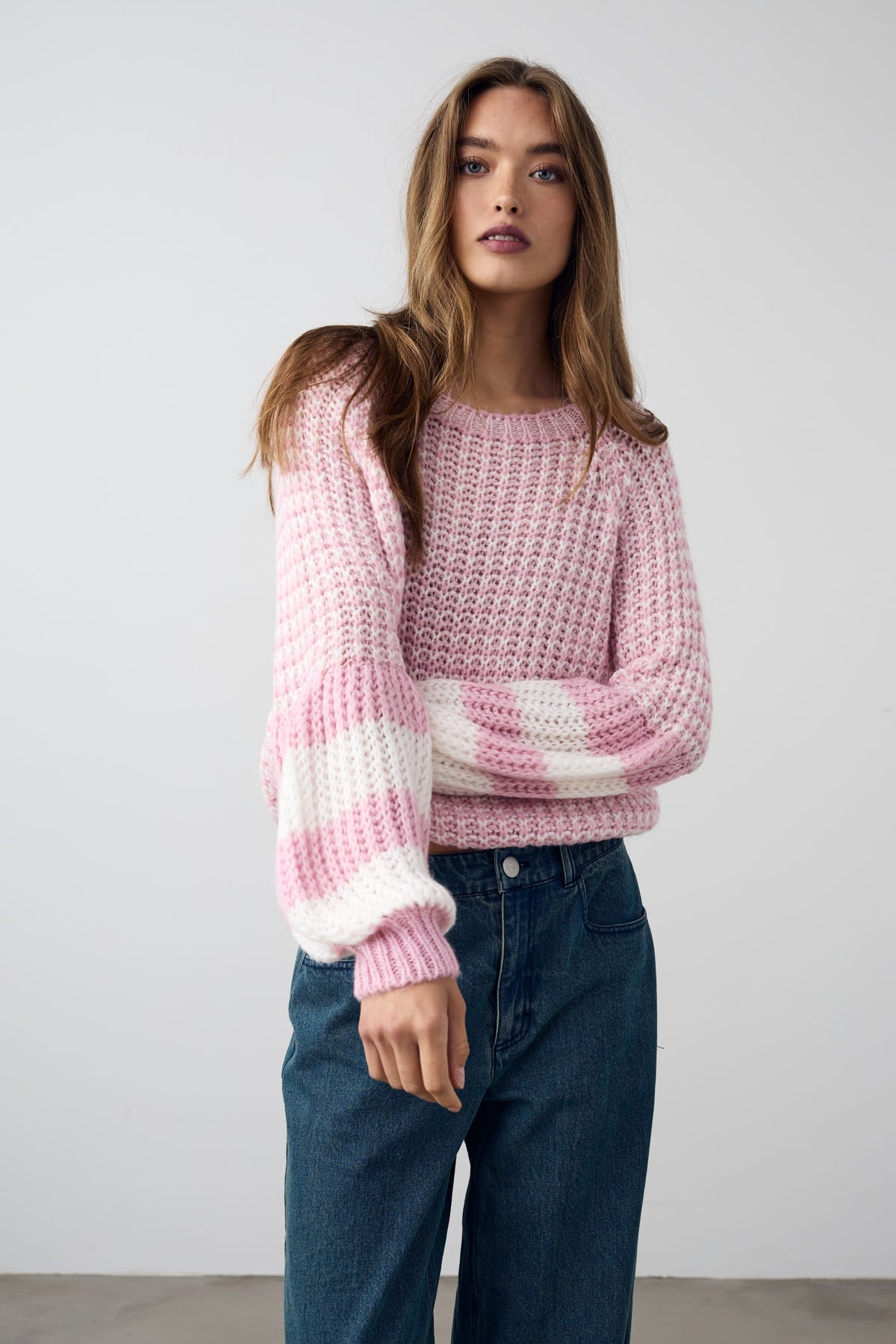 Kimba Knit - Rose Ivory Mix