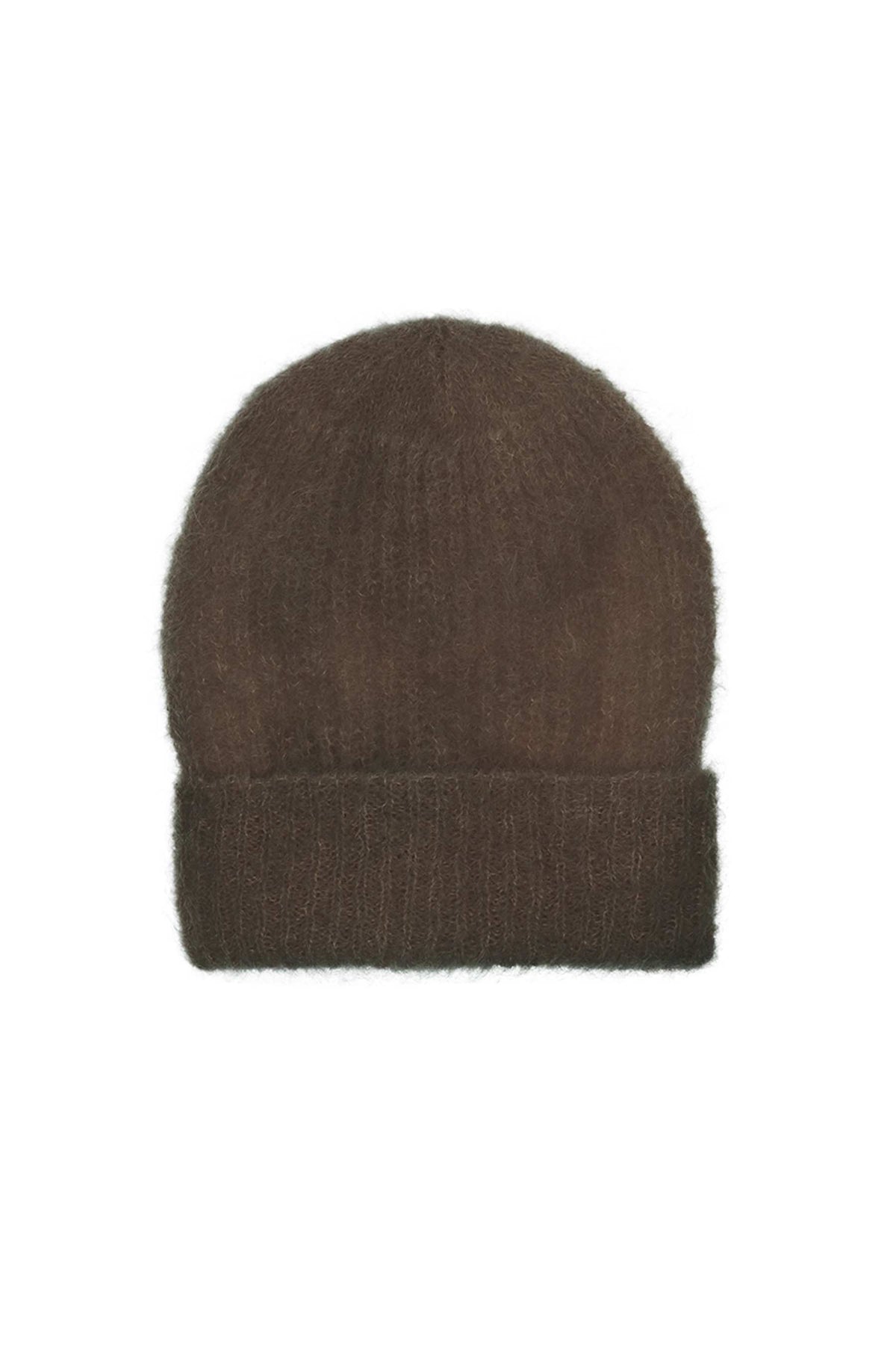 Mila Mohair Mössa - Dark Brown