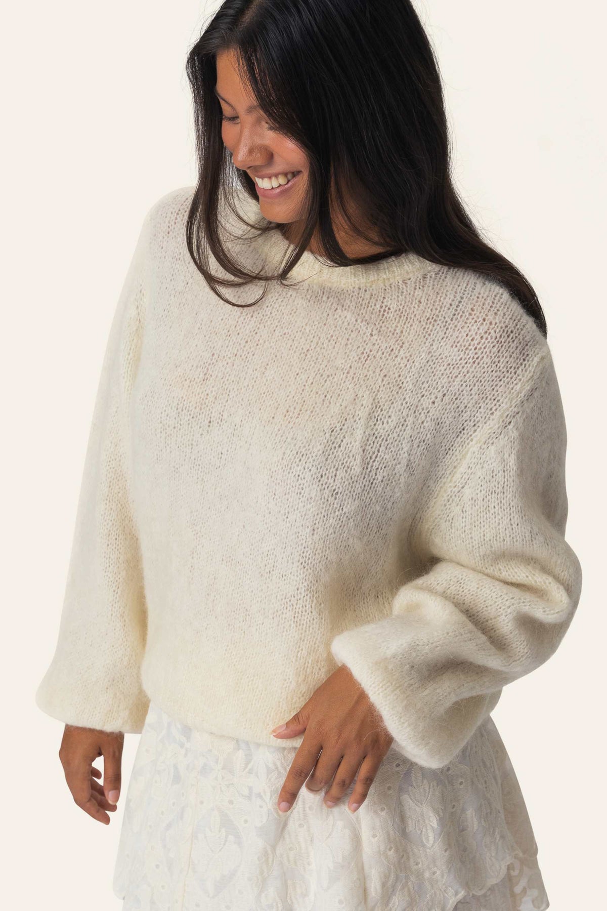 Idaic Pullover - Vit