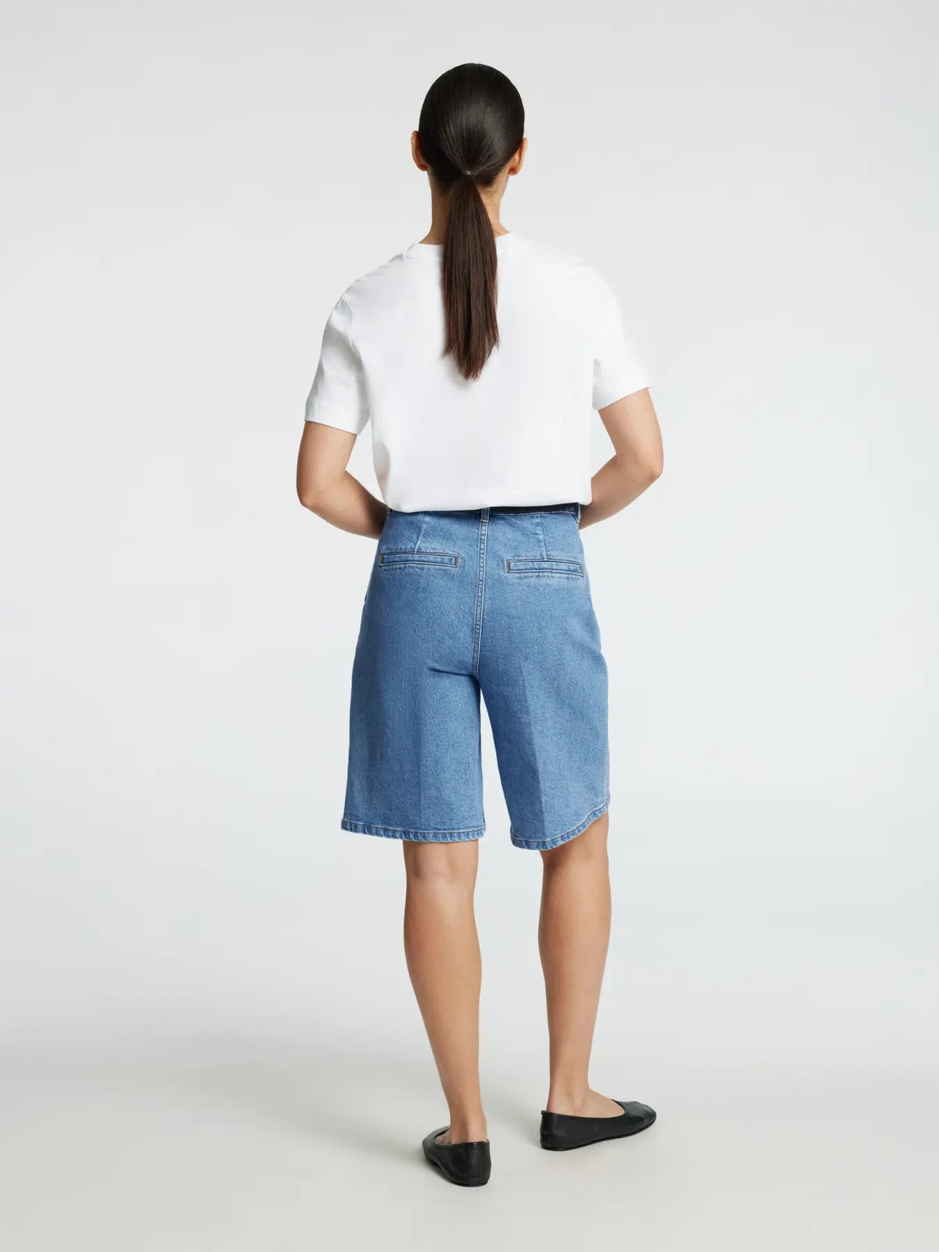 Selected Femme Evelyn Bermuda Denimshorts - Medium Blue Denim