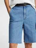Selected Femme Evelyn Bermuda Denimshorts - Medium Blue Denim