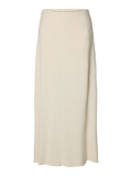 Viva Hw Ankle Linen Blend Skirt - Sandshell