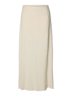 Viva Hw Ankle Linen Blend Skirt - Sandshell