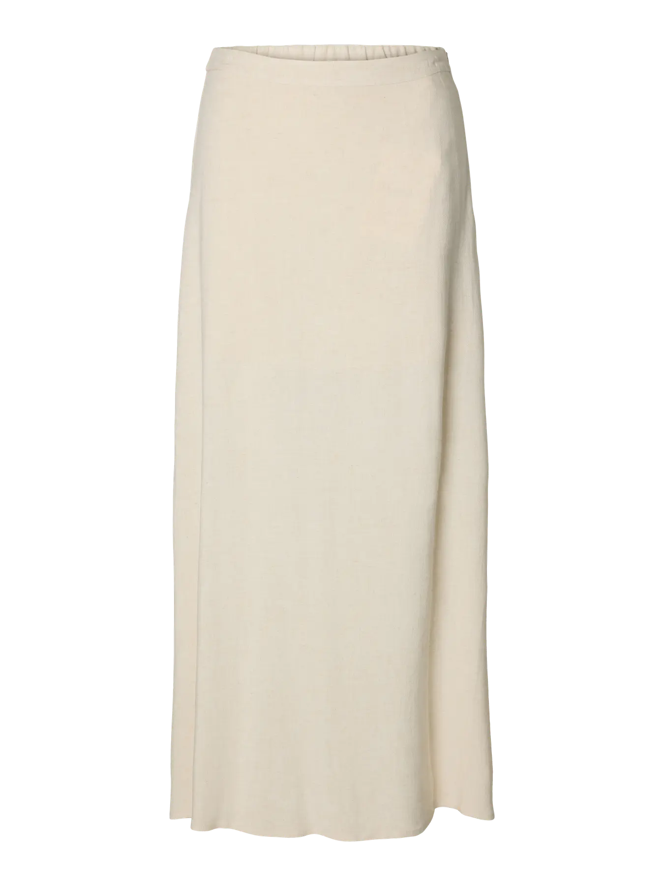 Viva Hw Ankle Linen Blend Skirt - Sandshell