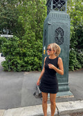 Josefine Tank Flare Dress - Black