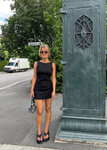 Josefine Tank Flare Dress - Black
