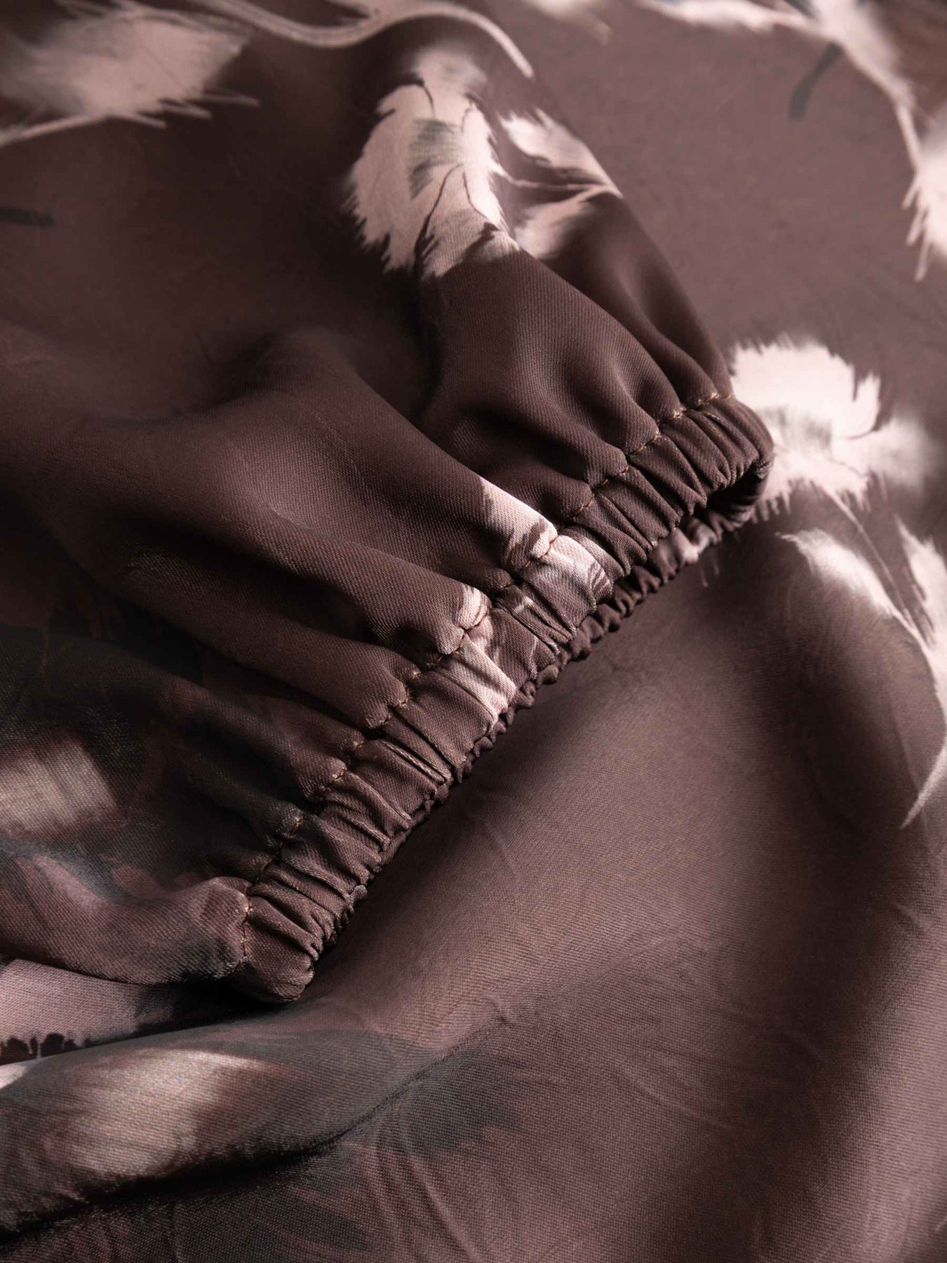 N-Lilith Ls Topp - Dena Burgundy Print