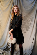 Pixi Shirt Dress Lace - Black