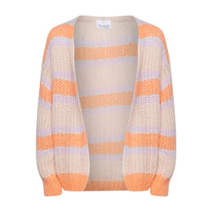 Pacific Knit Cardigan - Apricot/Lavender Mix