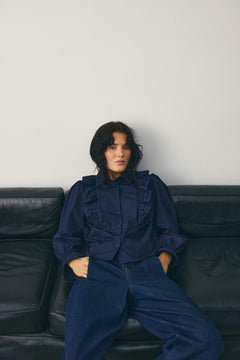 Lucina Blouse - Navy Blue
