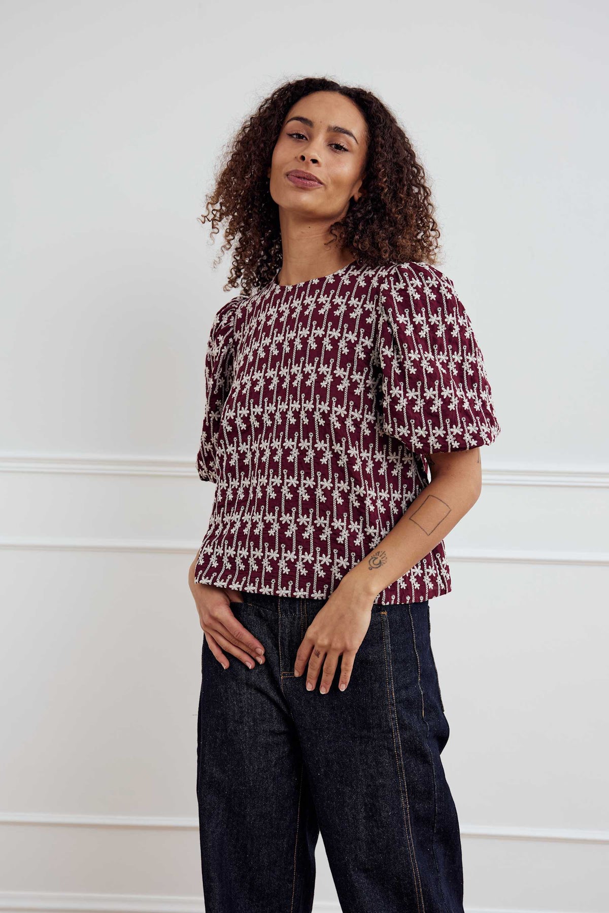 Shelly Blouse - Dusty Mahogany