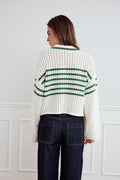 Leen Knit - Talani Green Stripe