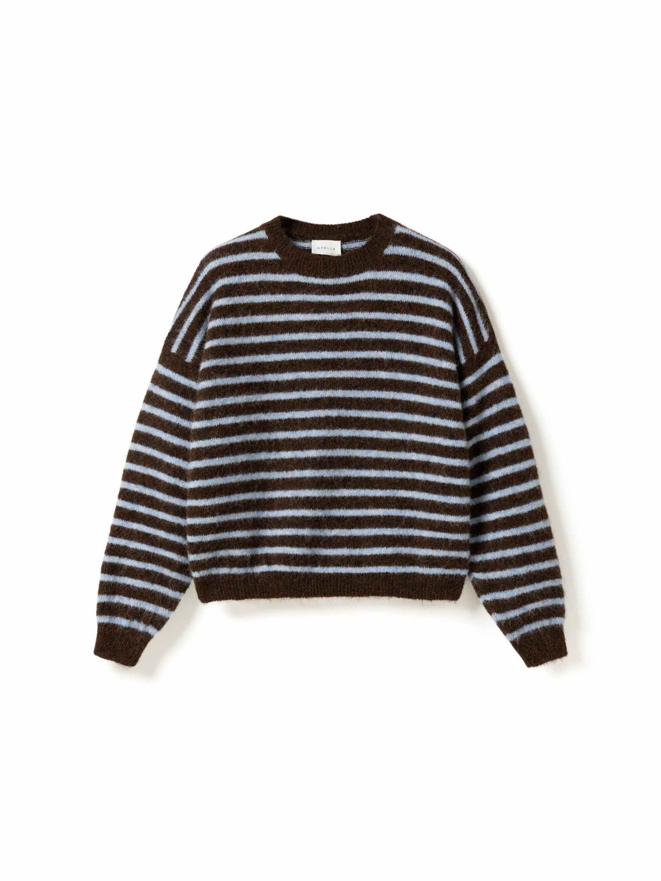 N-Mafalda Knit - Brown Blue Stripe
