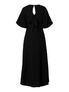 Maddie Ss Midi Dress B - Black