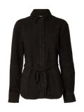 Fia Ls Suede Shirt - Espresso