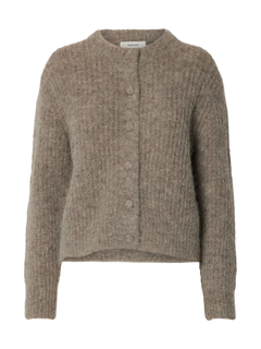 Gabriella Ls Button Cardigan Ex - Steel Gray Melange