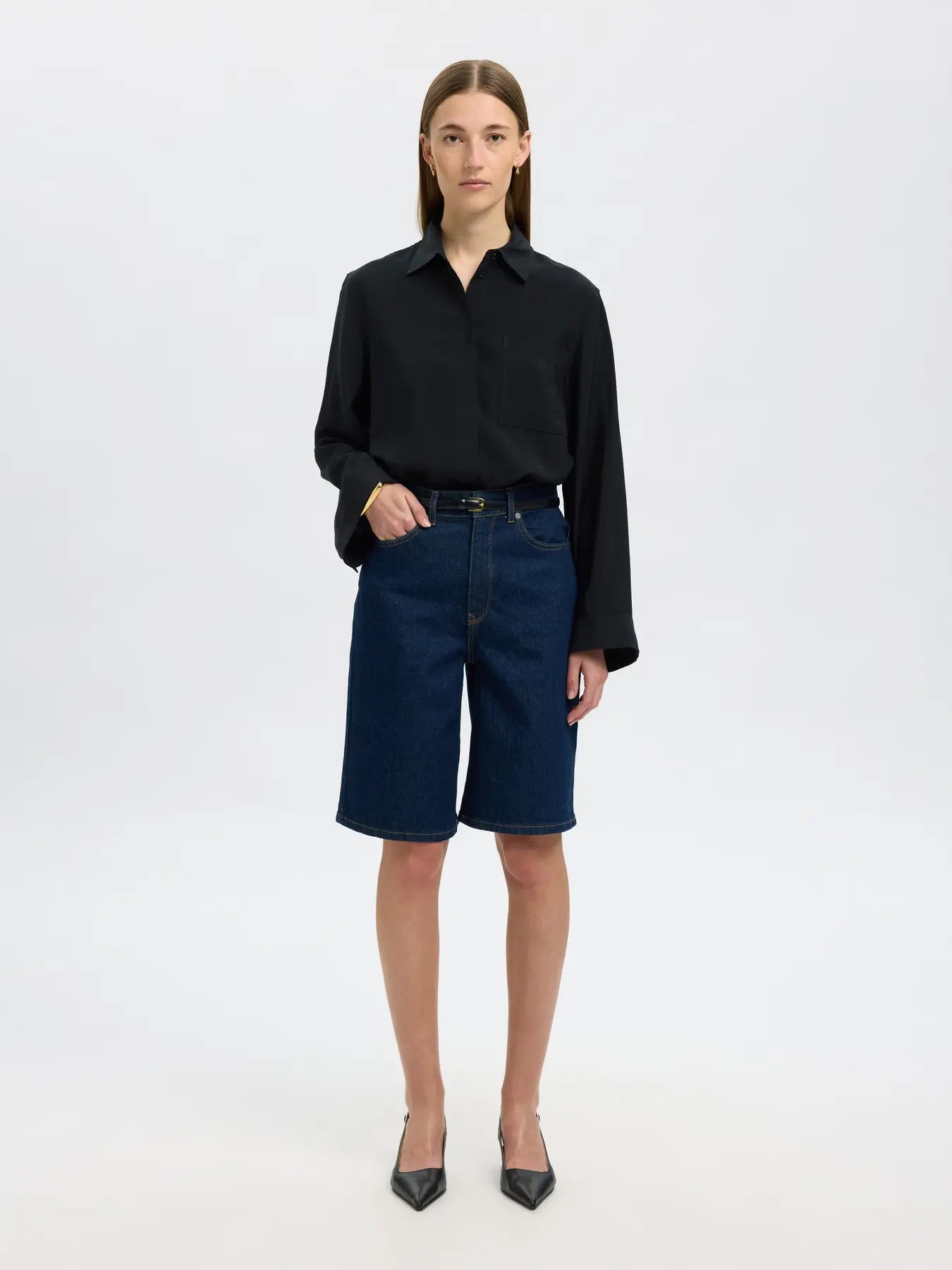 Amara Ls Relaxed Shirt - Svart