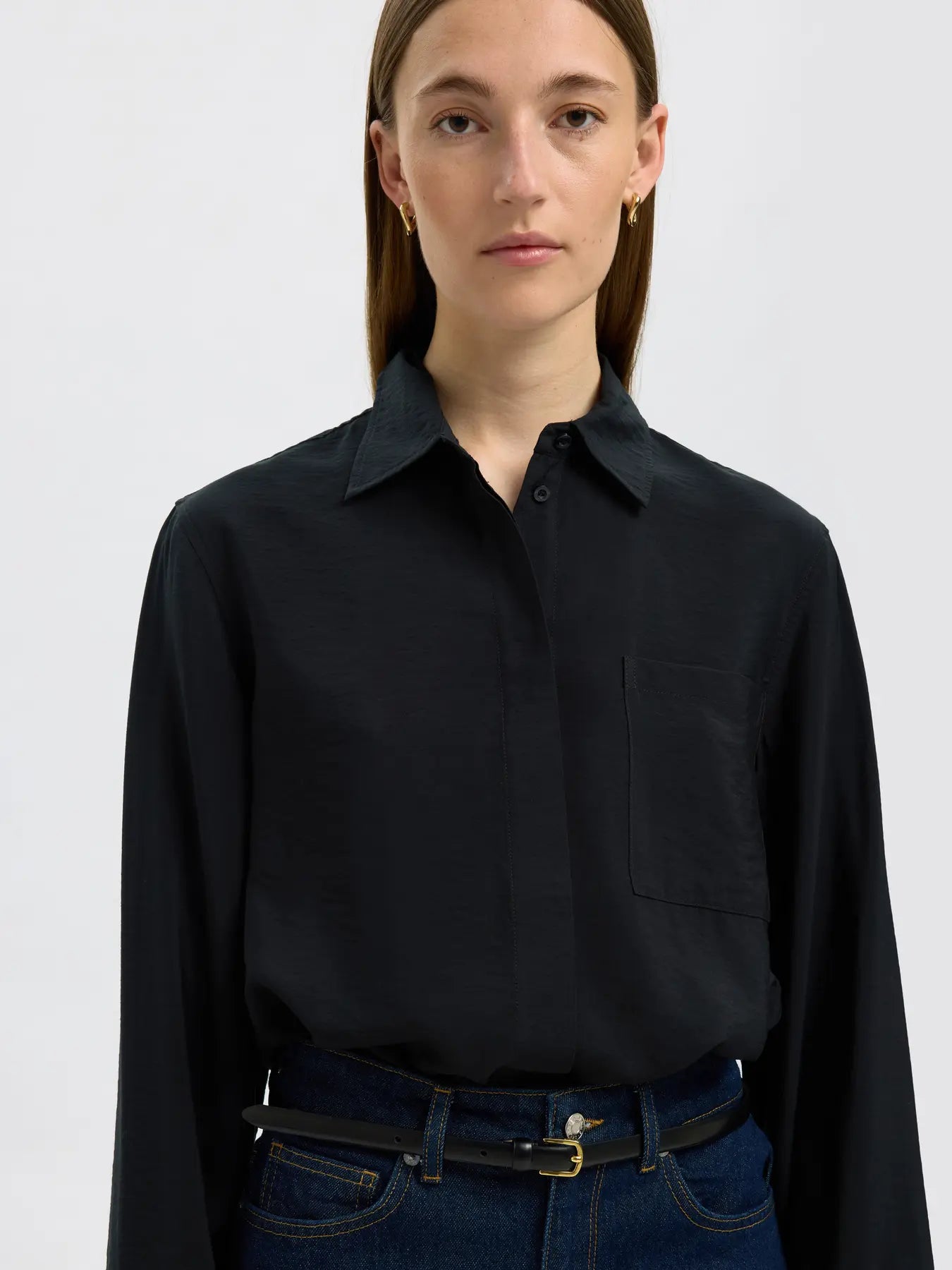 Amara Ls Relaxed Shirt - Svart