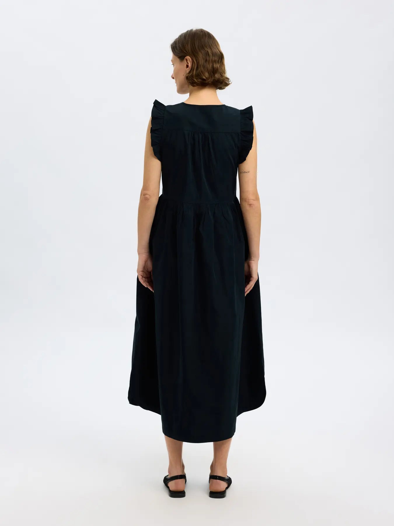 Blair-Ida Sl Long Dress B - Black