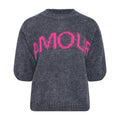 Amour Knit - Dark Grey/Pink