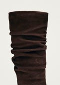 Kalila Suede Leather Boots - Brown
