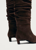 Kalila Suede Leather Boots - Brown