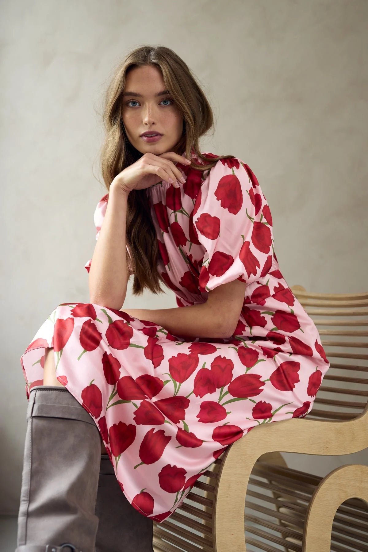 Ruth Dress - Tulip Print